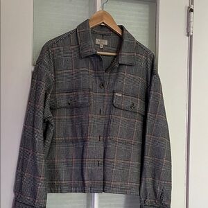 Brixton Grey Plaid Shirt Jacket